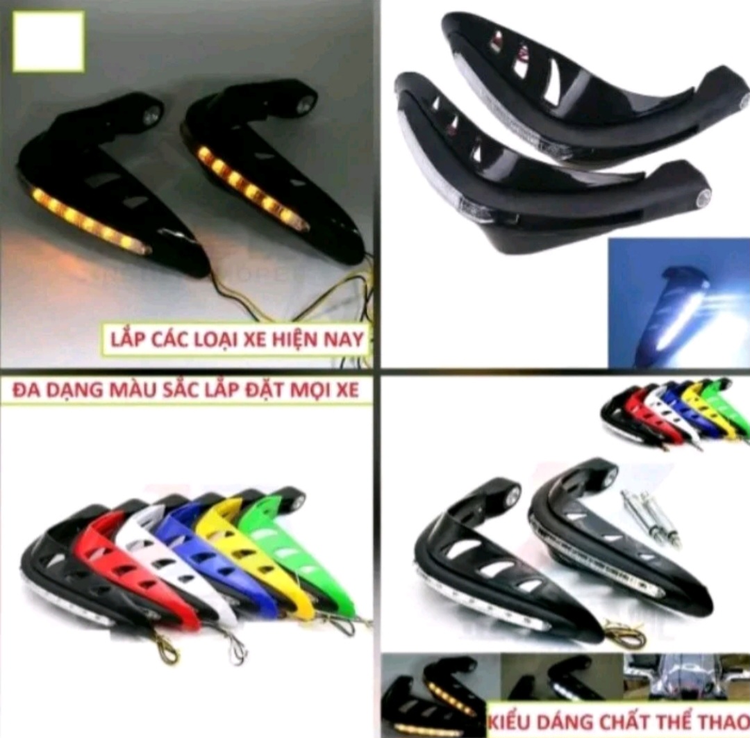 BỘ 2 GÙ CHỐNG ĐỔ BẢO VỆ TAY LÁI XE MÁY CÓ ĐÈN LED TRANG TRÍ CỰC ĐẸP GIAO MÀU NGẪU NHIÊN