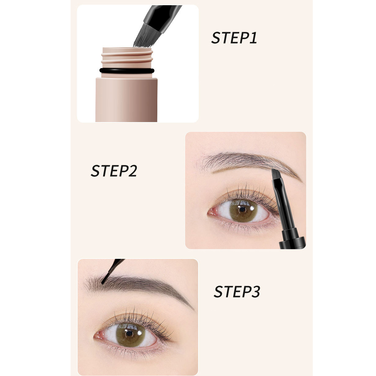 Gel kẻ lông mày lâu trôi và chống thấm nước 2 Trong 1 Gecomo Smooth EyeBrow Cream 1.2g
