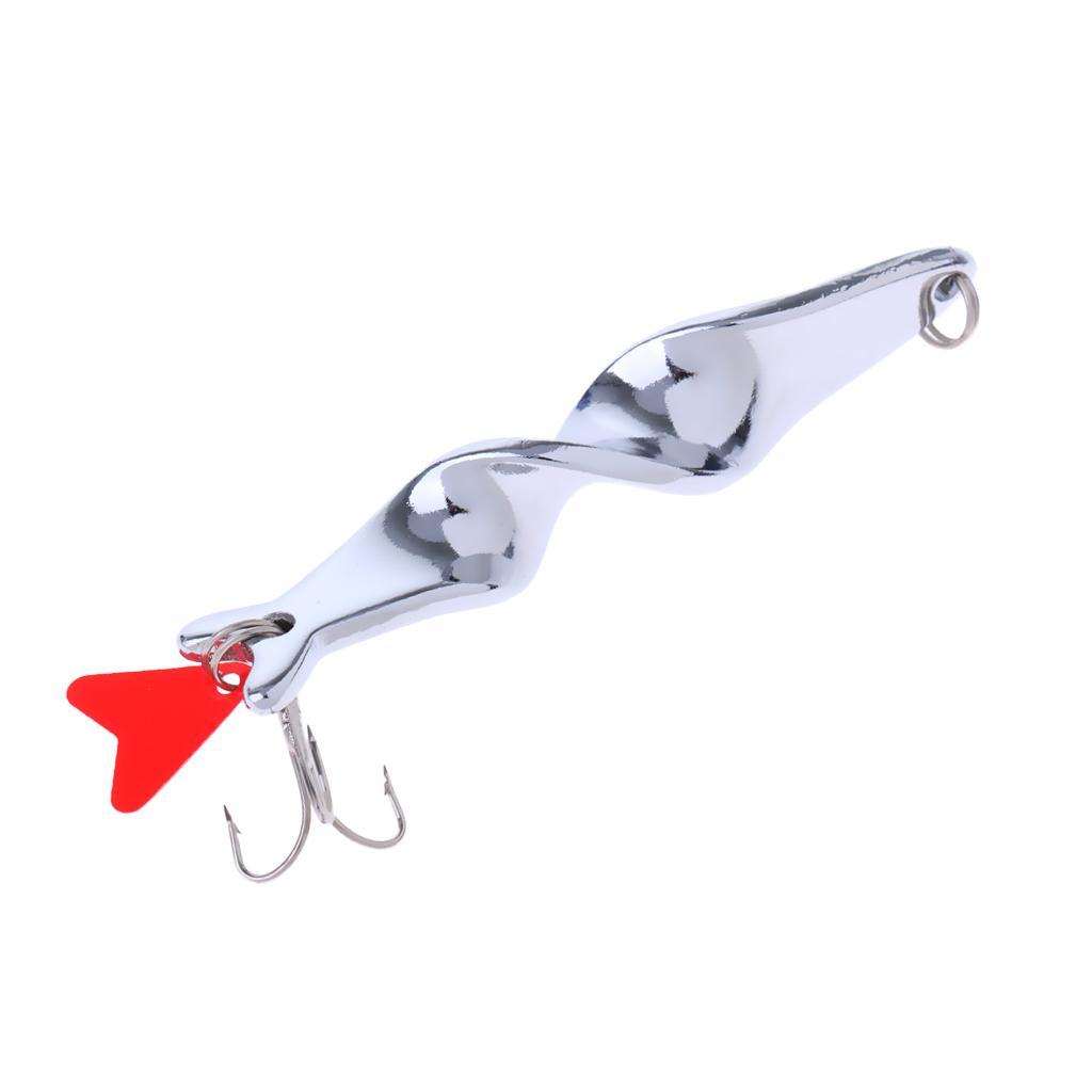 Fishing Bait Fish Sequins Lure Hook Twist Red Heart Spoon Crankbaits Spinner