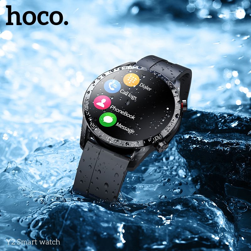 Đồng Hồ Thông Minh Smart Watch Hoco Y2 -Đo Nhịp Tim/Nghe Gọi/Chống Nước -Hàng Chính Hãng