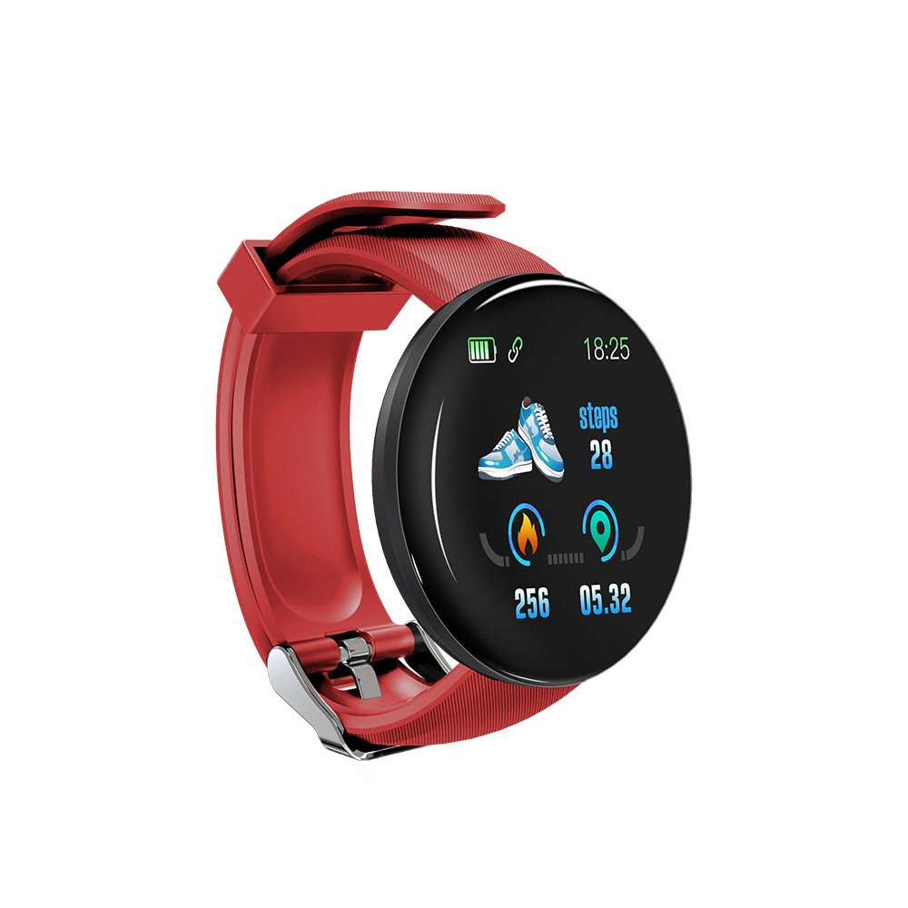 Đồng hồ thông minh D18 Màn hình TFT 1,3 inch IP65 Vòng đeo tay chống nước,theo dõi nhịp tim,giấc ngủ