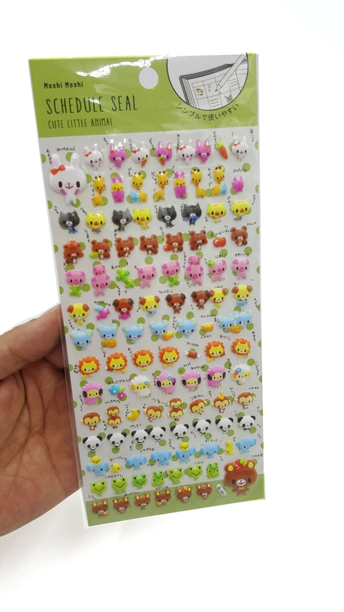 Sticker Moshi 006 - Mẫu 1 - Hình Nhiều Loài Vật