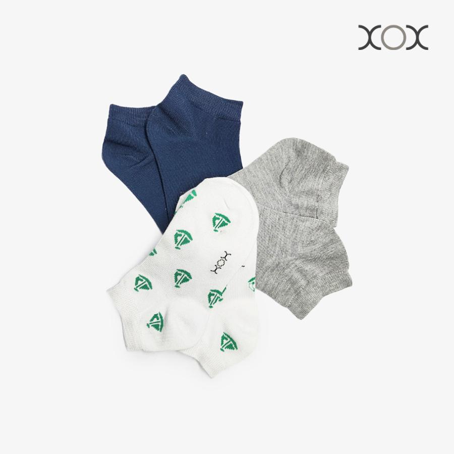 Combo 03 Vớ Trẻ Em Cổ Ngắn XOX Size 3-6Y (Navy, Xám, Thuyền)