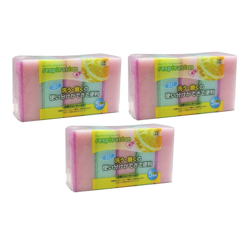 Combo 03 Set mút rửa chén bát Inomata - Nội địa Nhật Bản