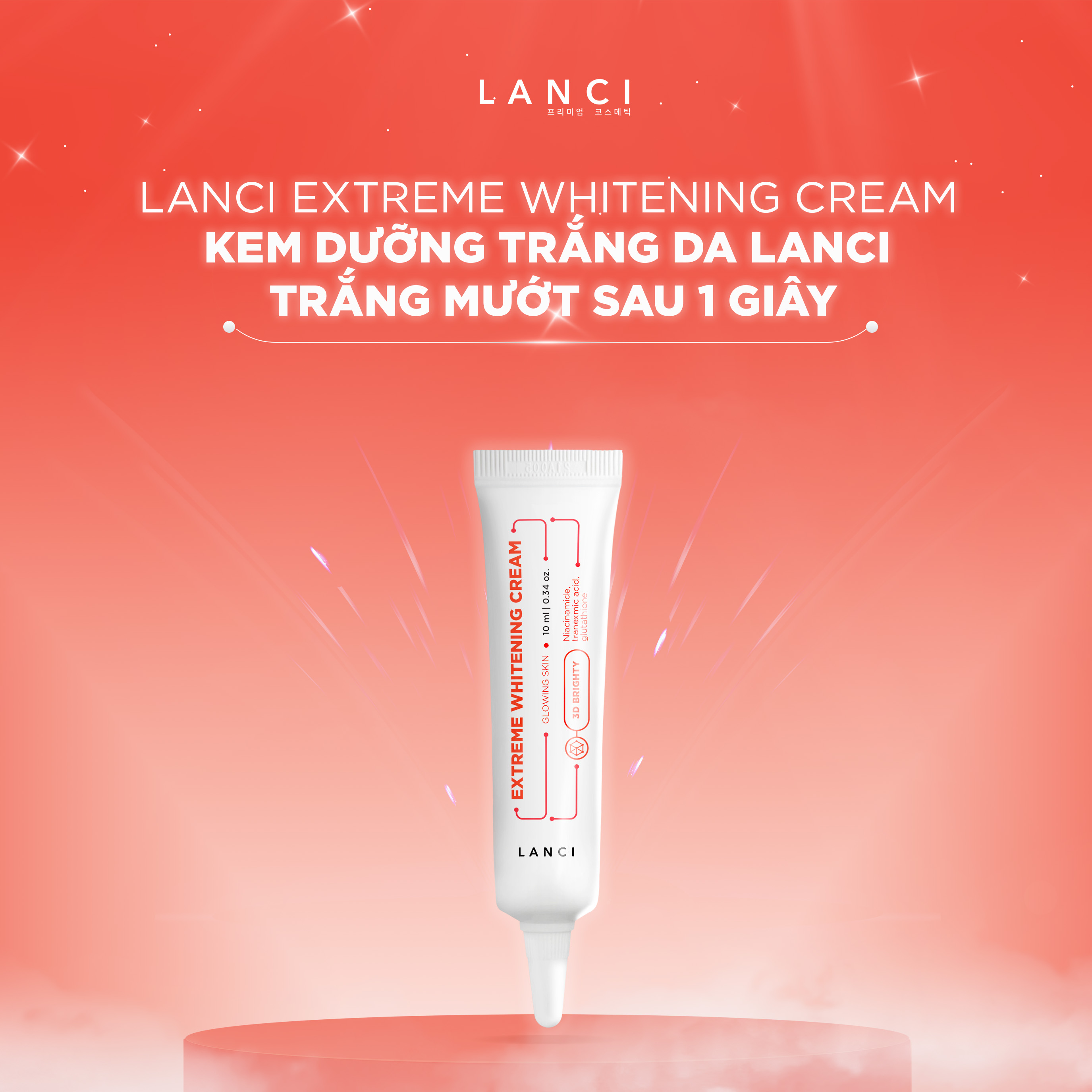 Minisize Kem Dưỡng Trắng Da LANCI Extreme Whitening Cream 10ml