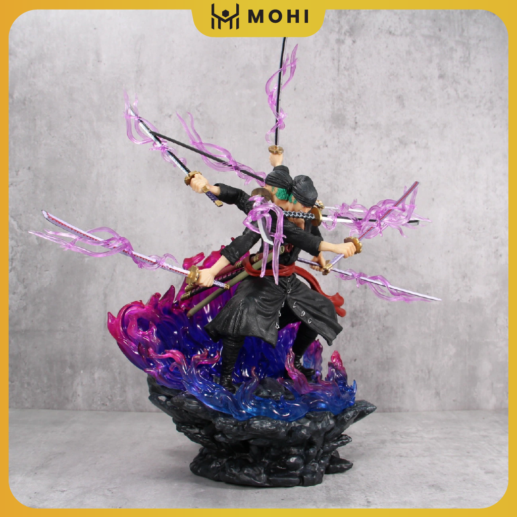 - Mô Hình OnePiece Zoro Asura 3 đầu 6 tay siêu ngầu - Cao 39cm - Figure OnePiece - Hộp màu