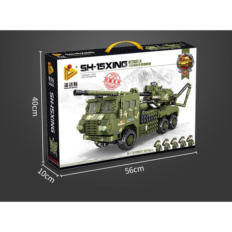 Đồ chơi Lắp ráp Xe Phao Hạt lựu Rocket - Panlos 639003 Howitzer Car - Xếp hình thông minh - Mô hình trí tuệ