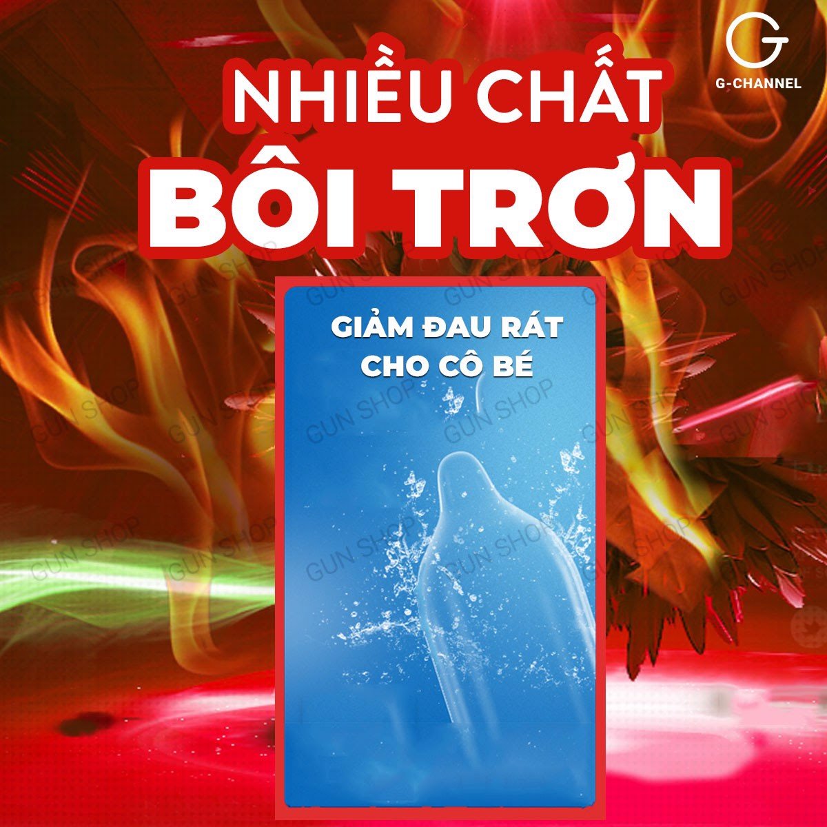 Bao cao su Condom Muaisi - Siêu điểm nổi, nóng ấm kèm 1 chiếc BCS Gun Super Thin