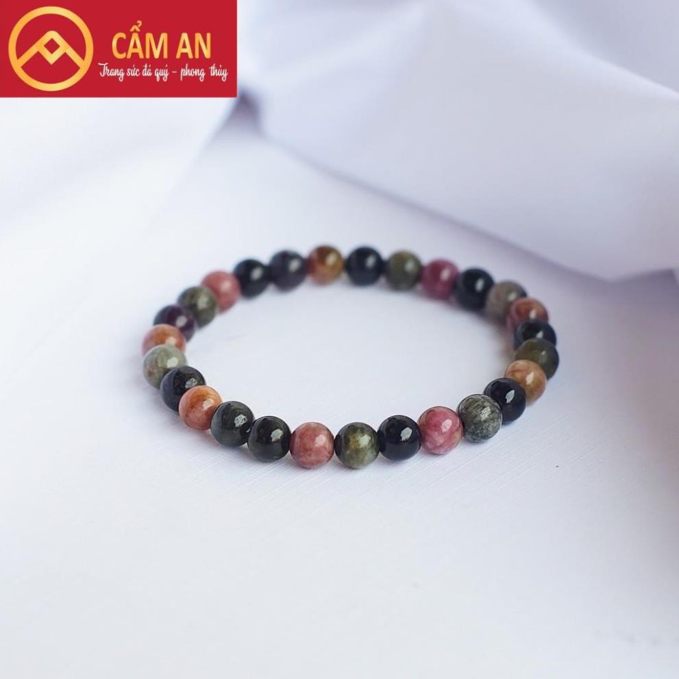 Vòng tay đá đa sắc, vòng đá thanh tẩy tự nhiên - Cẩm An Jade