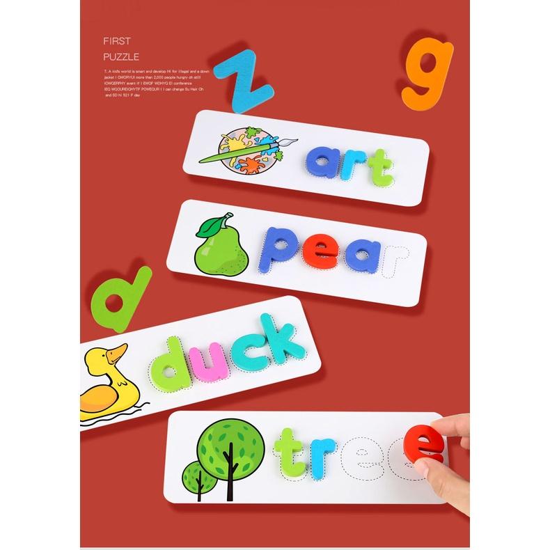 Bộ Chữ Cái Tiếng Anh và 52 thẻ học ghép chữ Cho Bé - Spelling game