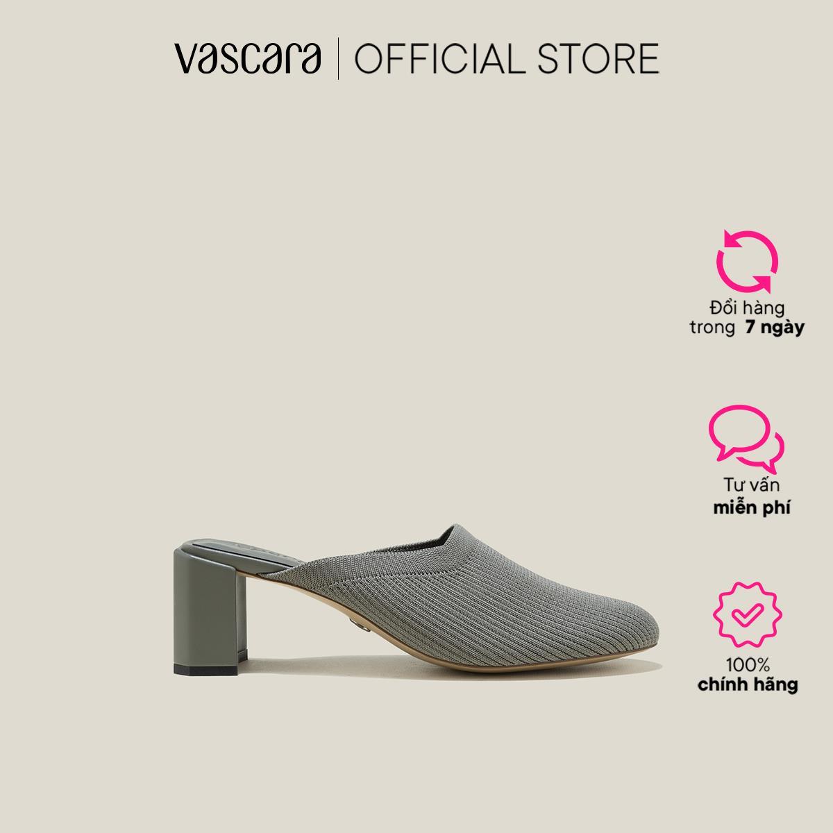 Vascara Guốc Mules Vải Knit - GNN 0203