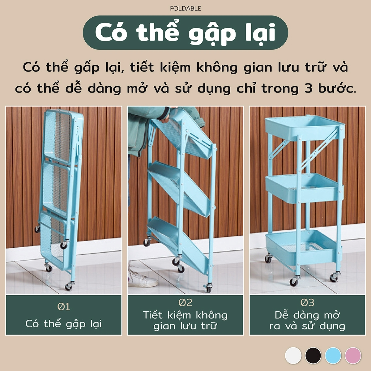 Giá, kệ để đồ đa năng 4177 - 2858 kệ spa, có bánh xe để đồ các phòng đều phù hợp đẹp mắt và tiện dụng