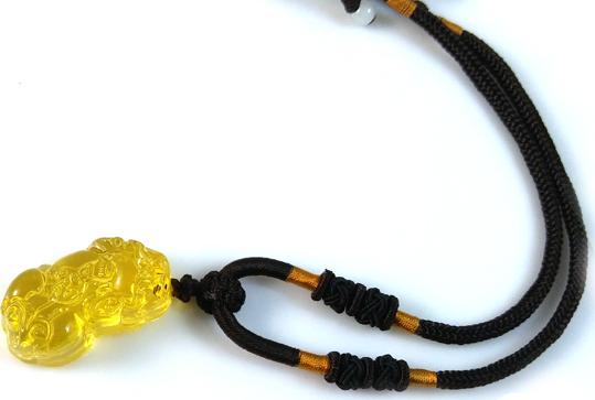 Dây chuyền tỳ hưu thạch anh hoàng kim ấn độ MS715