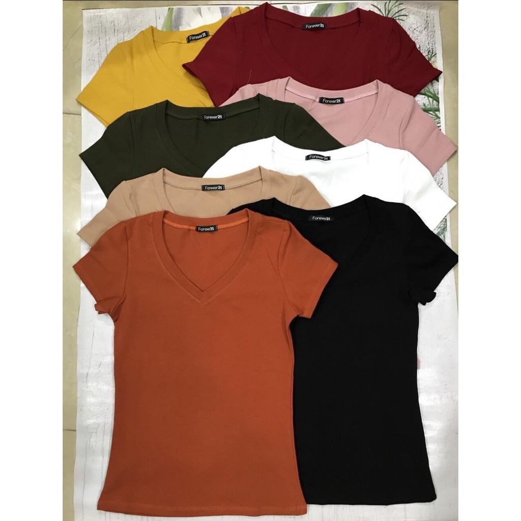 ÁO THUN NỮ TRƠN ÔM BODY CỔ TIM NGẮN TAY – BASIC SHIRT 1