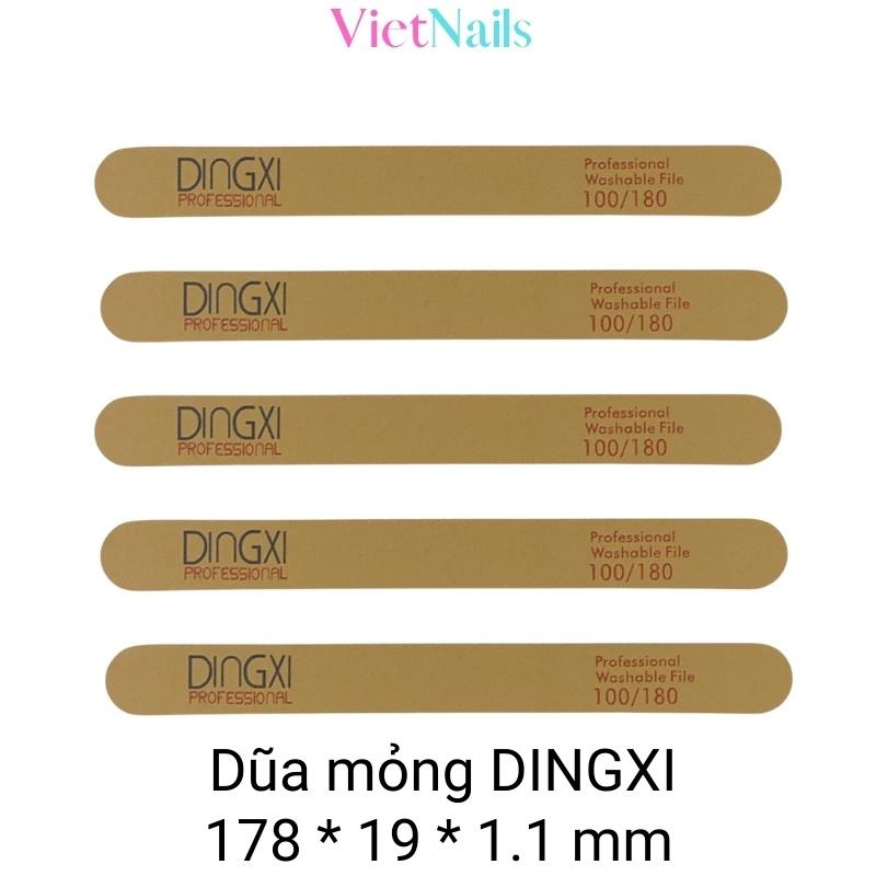 Dũa Móng Tay DINGXI Giấy Nhám Nhập Mỹ Kiểu Vuông Đại Bản Rộng 27mm Và Dũa Nail Loại Mỏng Bản 19mm