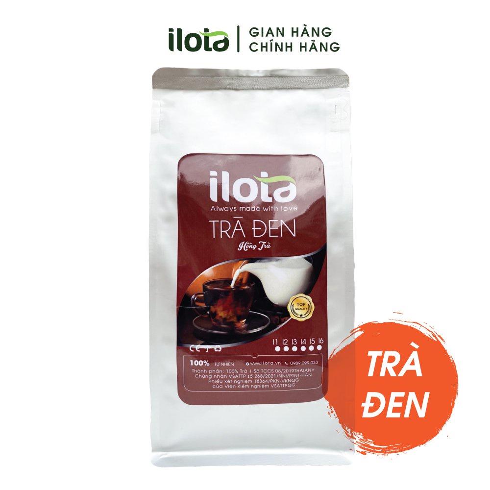 Trà đen hồng trà ILOTA Pha trà sữa trà trái cây nguyên liệu pha chế trà đen 500gr