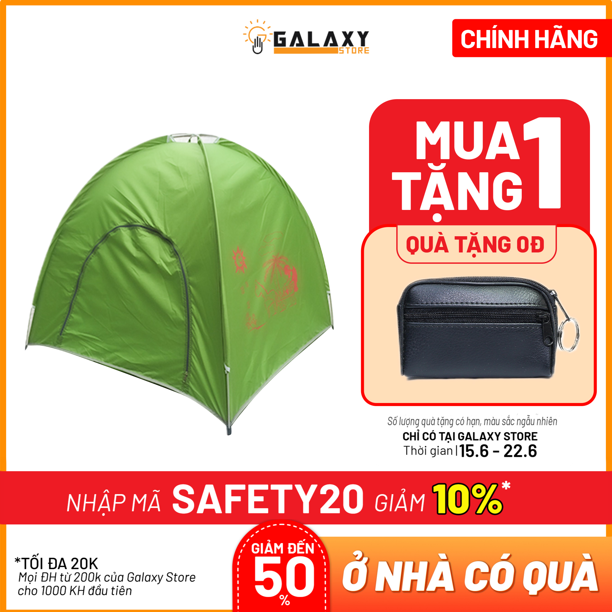 [Hình Thật] Lều Chơi Nhà Lều Trẻ Em Cao Cấp An Toàn Galaxy Store GLTE01 - Hàng Chính Hãng