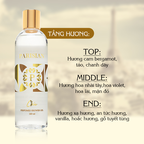 Sữa Tắm Nữ Parisian Chic 265ml Chính Hãng