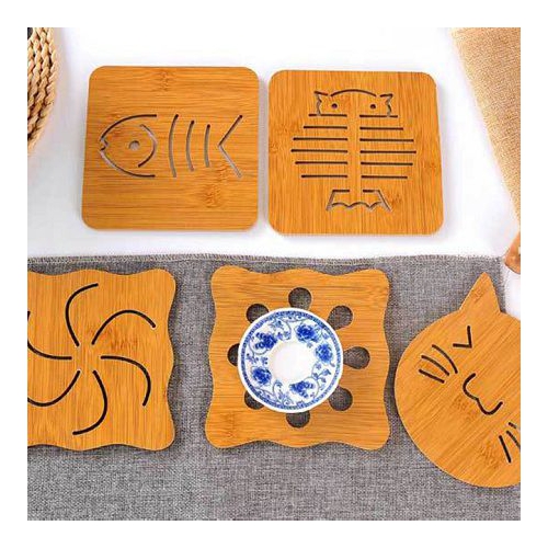 Miếng lót nồi gỗ chống nóng size 15cm - HN