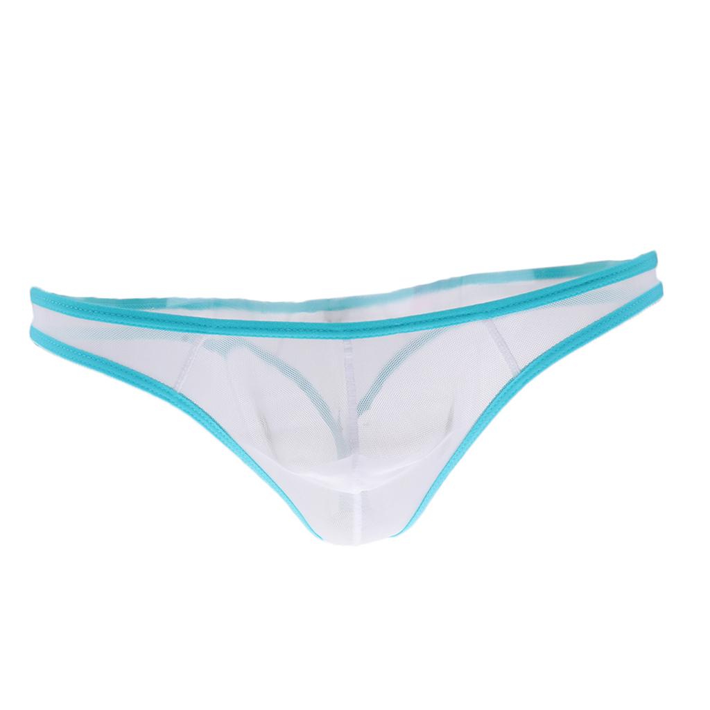 27-35inch Sexy Mens See-through Mesh Underwear Mesh Pouch Briefs Bikini Underpants