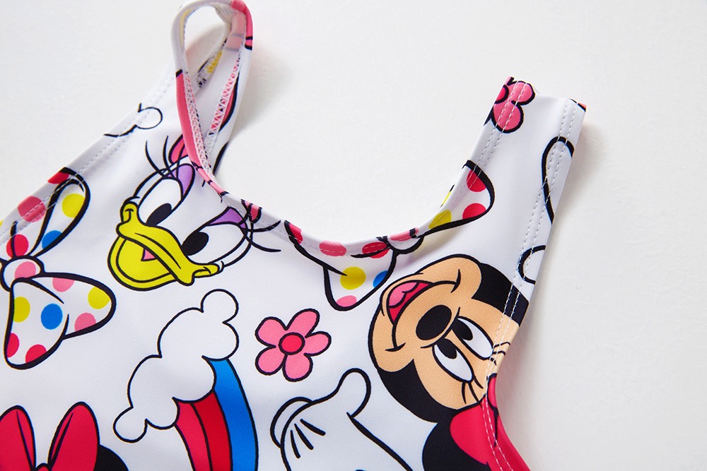 Đồ bơi cho bé gái Mickey vịt Donald Minnie vầu vồng liền thân phối màu cực xinh chất đẹp 1-6T - Misolbooks ảnh thật