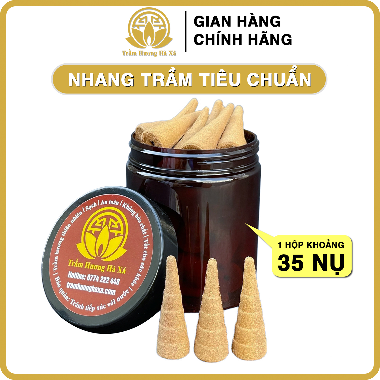 Nhang nụ trầm hương HÀ XÁ đốt xông nhà tẩy uế đồ thờ cúng phong thủy mang lại may mắn tài lộc cho gia chủ