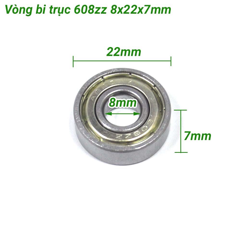 Bộ 10 vòng bi trục 608zz 8x22x7mm