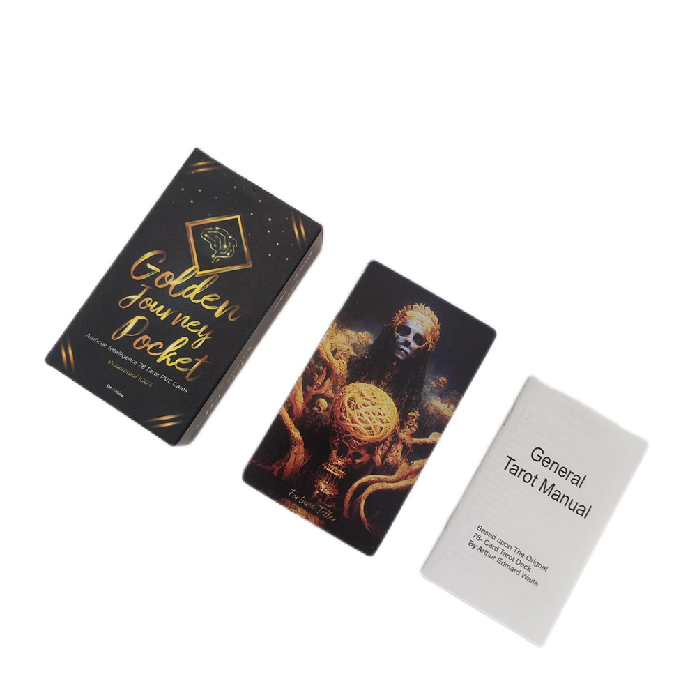 [Size Gốc] Bộ Bài Golden Journey Tarot 78 lá bài 7x12 Cm tặng đá thanh tẩy