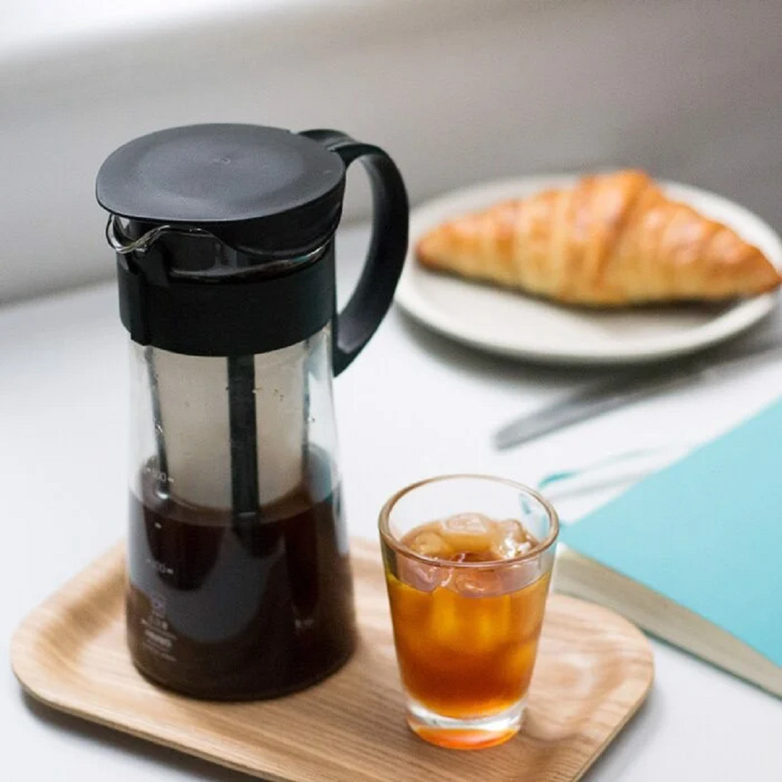 [Combo Cold Brew] Bình Trà Cà Phê Cold Brew Hario Nâu 600ml + Trà Xanh Sencha Yanoen 120g, Pha Trà Cà Phê Ủ Lạnh, Pha Nóng, Tiện Lợi Tiết Kiệm