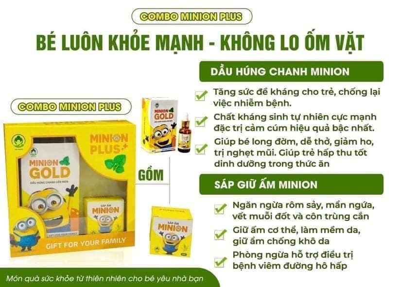 Combo Tinh dầu húng chanh minion Plus