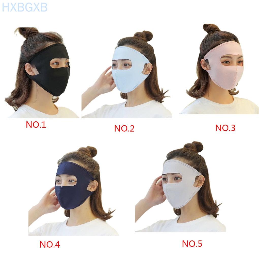 Women Ice Silk Face Mask UV Protection Outdoor Riding Dust-proof Breathable Windproof Face Cover