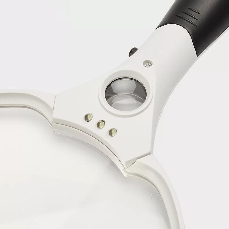 Kính lúp cầm tay có đèn 137mm 607b phóng đại 2X, 25X