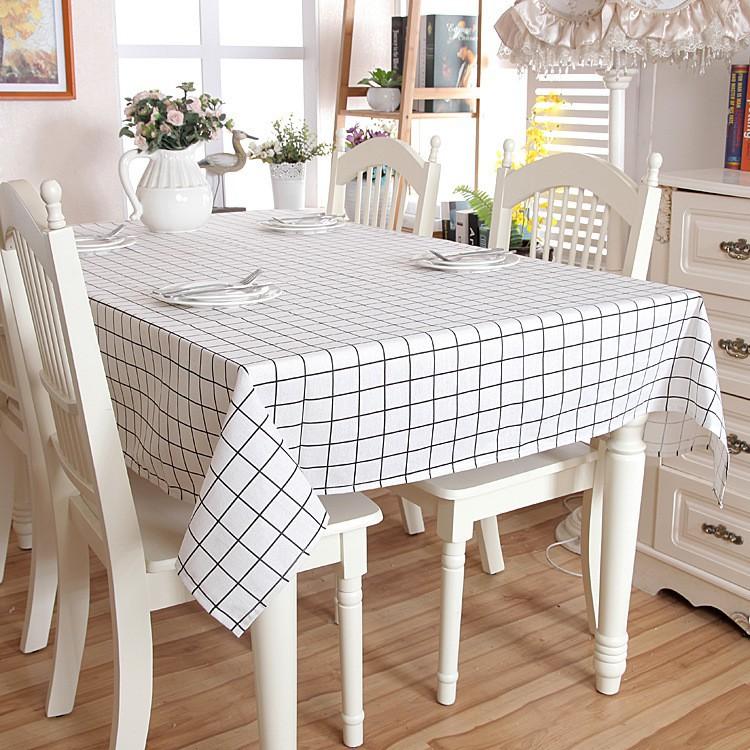 Vải caro trắng chụp hình trải bàn trang trí decor
