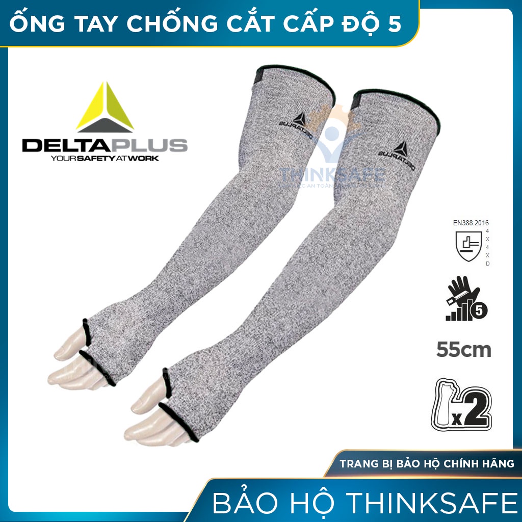 Ống tay chống cắt, chống nắng Deltaplus Econocut5M, Bao găng tay chống cắt bảo hộ lao động sắc như tôn kính - Thinksafe