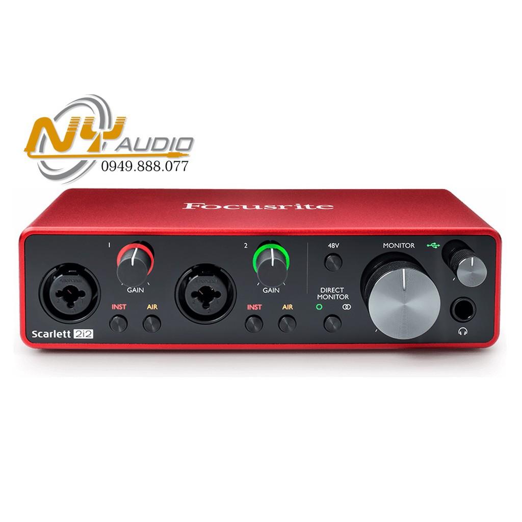 Sound Card Focusrite Scarlett 2i2 Gen 3 . Chuyên Dùng Cho Phòng Thu Âm , Hát Livestream Chuyên Nghiệp