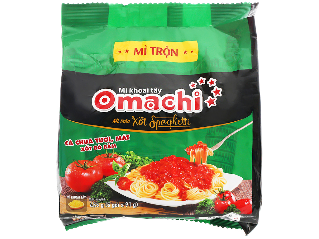 Thùng 30 gói mì trộn Omachi xốt Spaghetti 91g