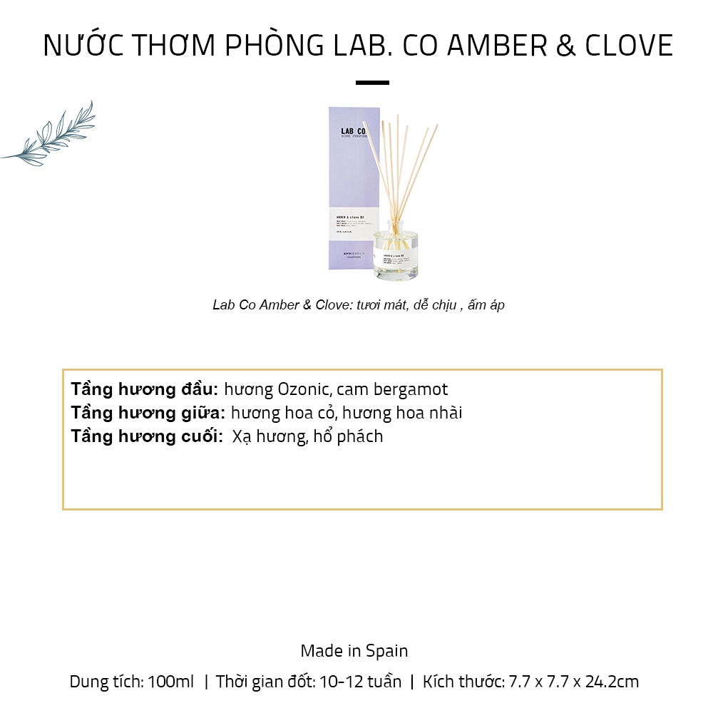 Nước thơm phòng khuếch tán Ambientair Lab Co