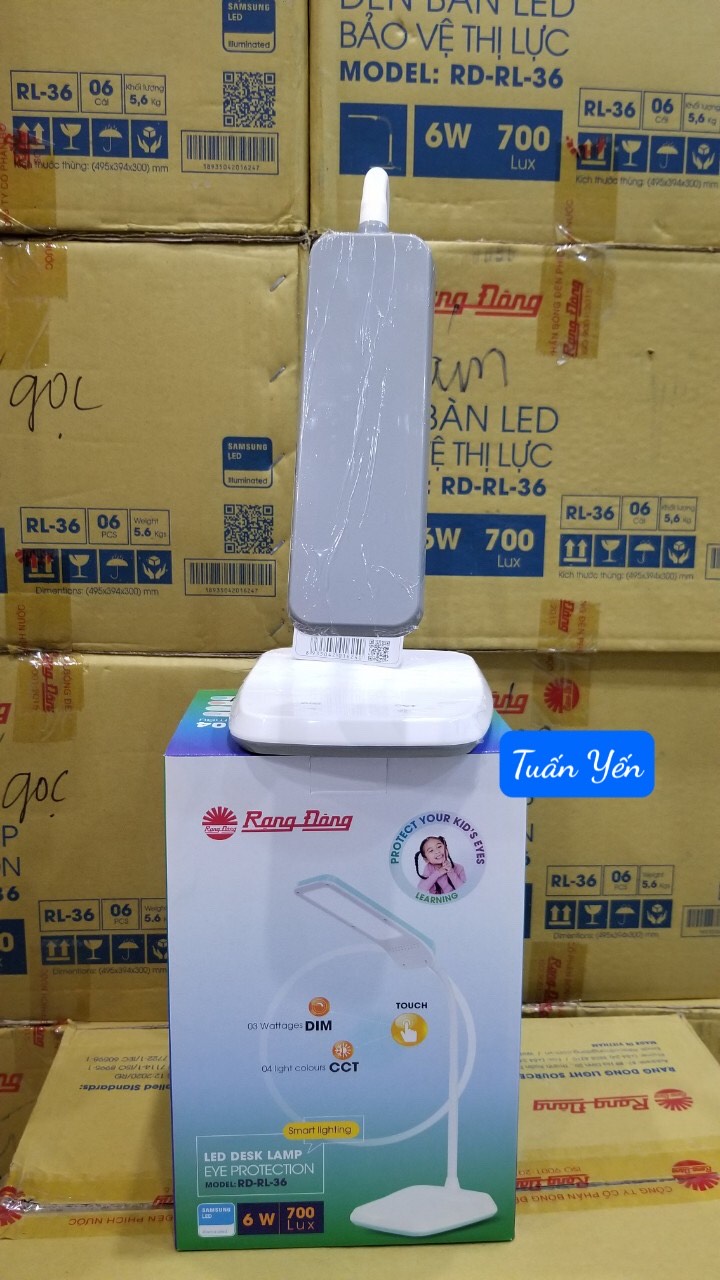 Đèn bàn LED Rạng Đông Cảm ứng DIM CCT Model: RD-RL-36.LED