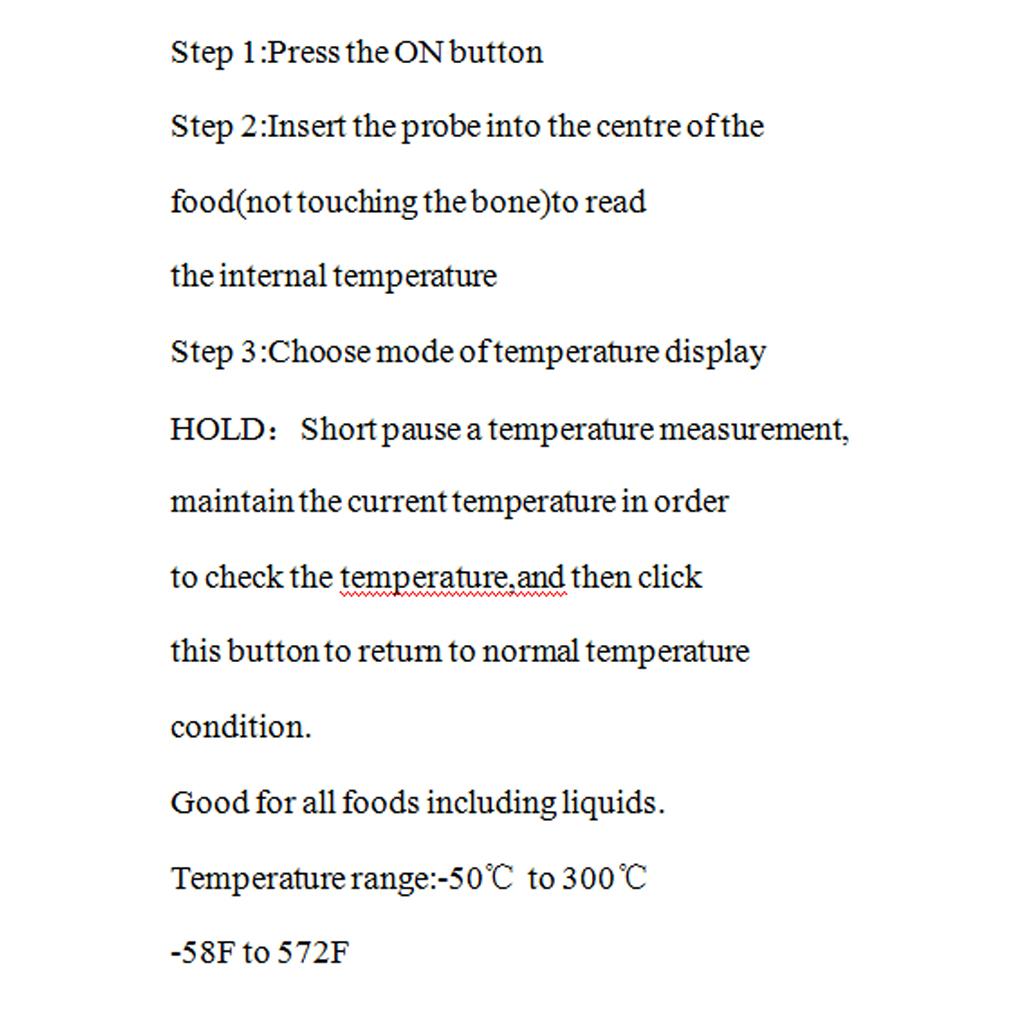 2 Pieces LCD Digital Kitchen Cooking Meat Thermometer Black Foldable