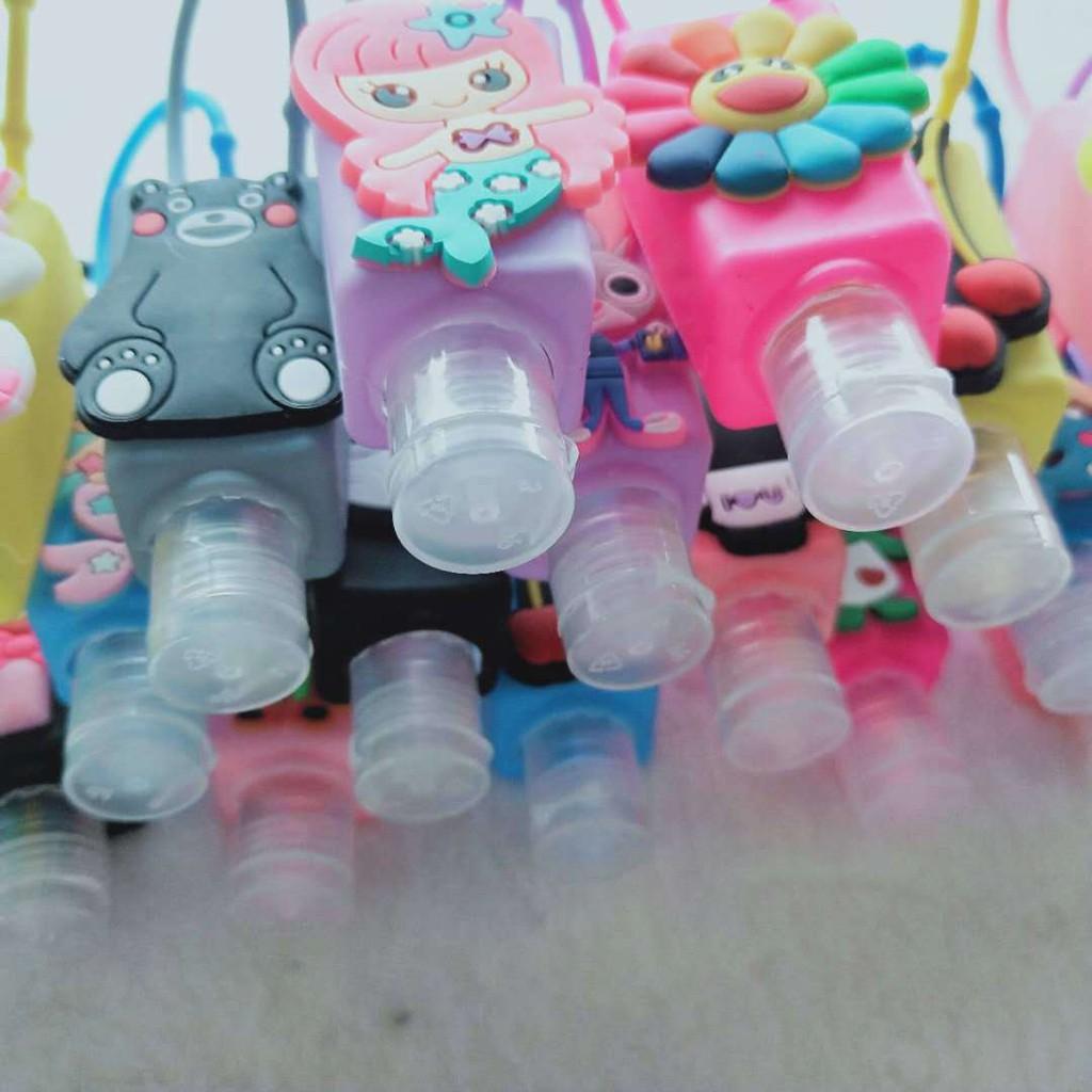 Lọ chiết Chai đựng dung dịch nước rửa tay có lớp bọc silicone và dây móc