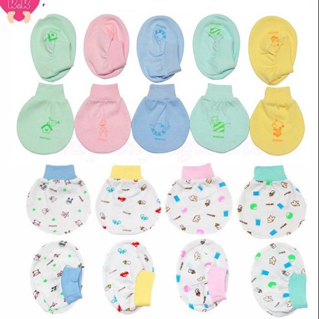 Sét 10 Bộ Bao tay bao chân sơ sinh Gồm: .Hàng công ty Loại tốt cho bé.