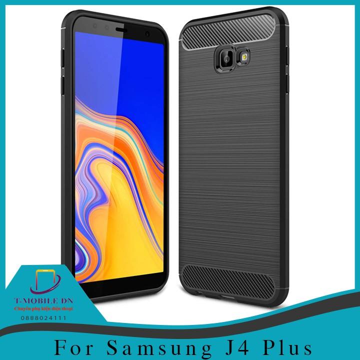 Ốp lưng cho Samsung J4 2018 Plus J6 J6 Plus J7 Pro J7 Plus J8 silicon mềm Carbon phay xước chống sốc