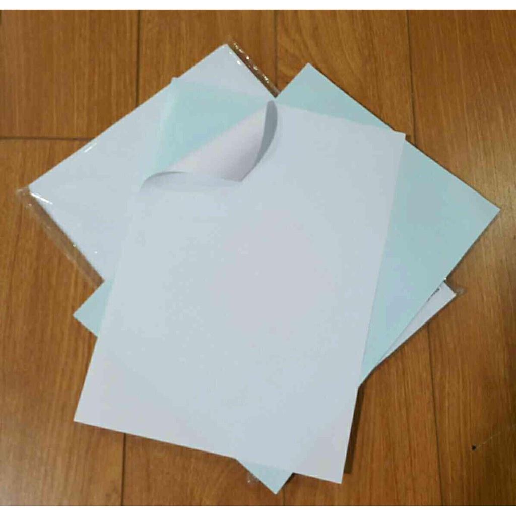 Giấy Decal A4 Đế Xanh / Đế Vàng / Da Bò