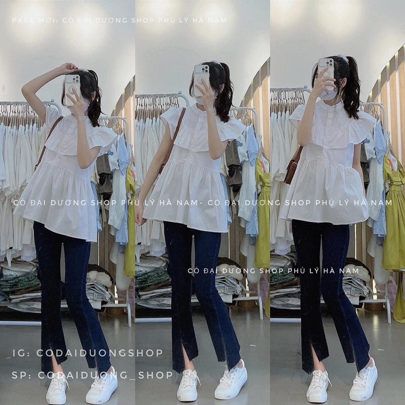 Sơ mi bbd trắng cổ bèo