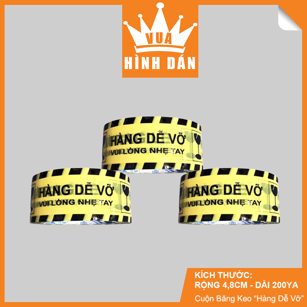 [Giao hàng toàn quốc] Băng Keo Hàng Dễ Vỡ Vui Lòng Nhẹ Tay - Loại 1 Cây 1.2kg 6 Cuộn 48 Mm * 100 Yard * 50 Mic