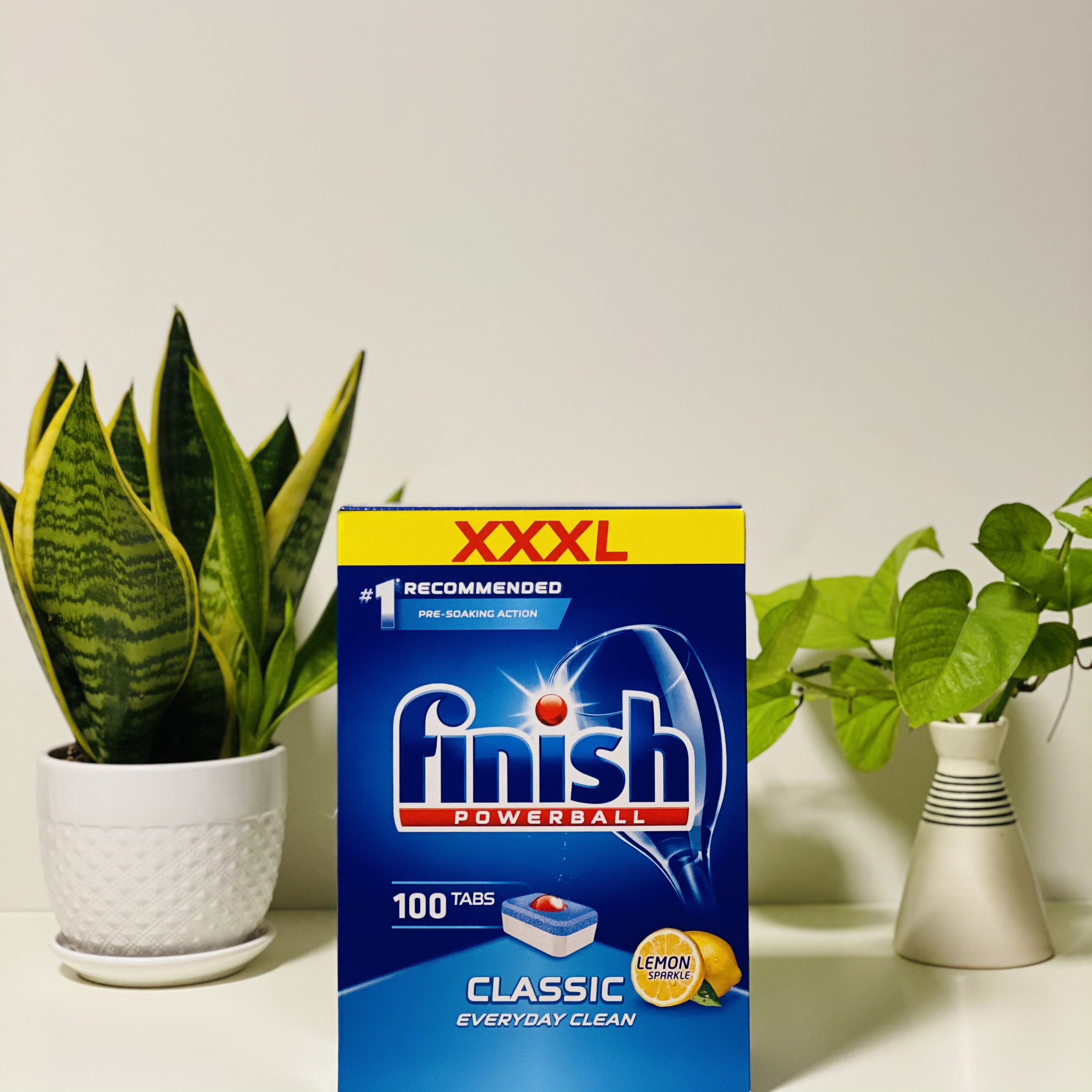 Viên rửa bát Finish Classic - 100 viên / hộp (Hương Chanh)