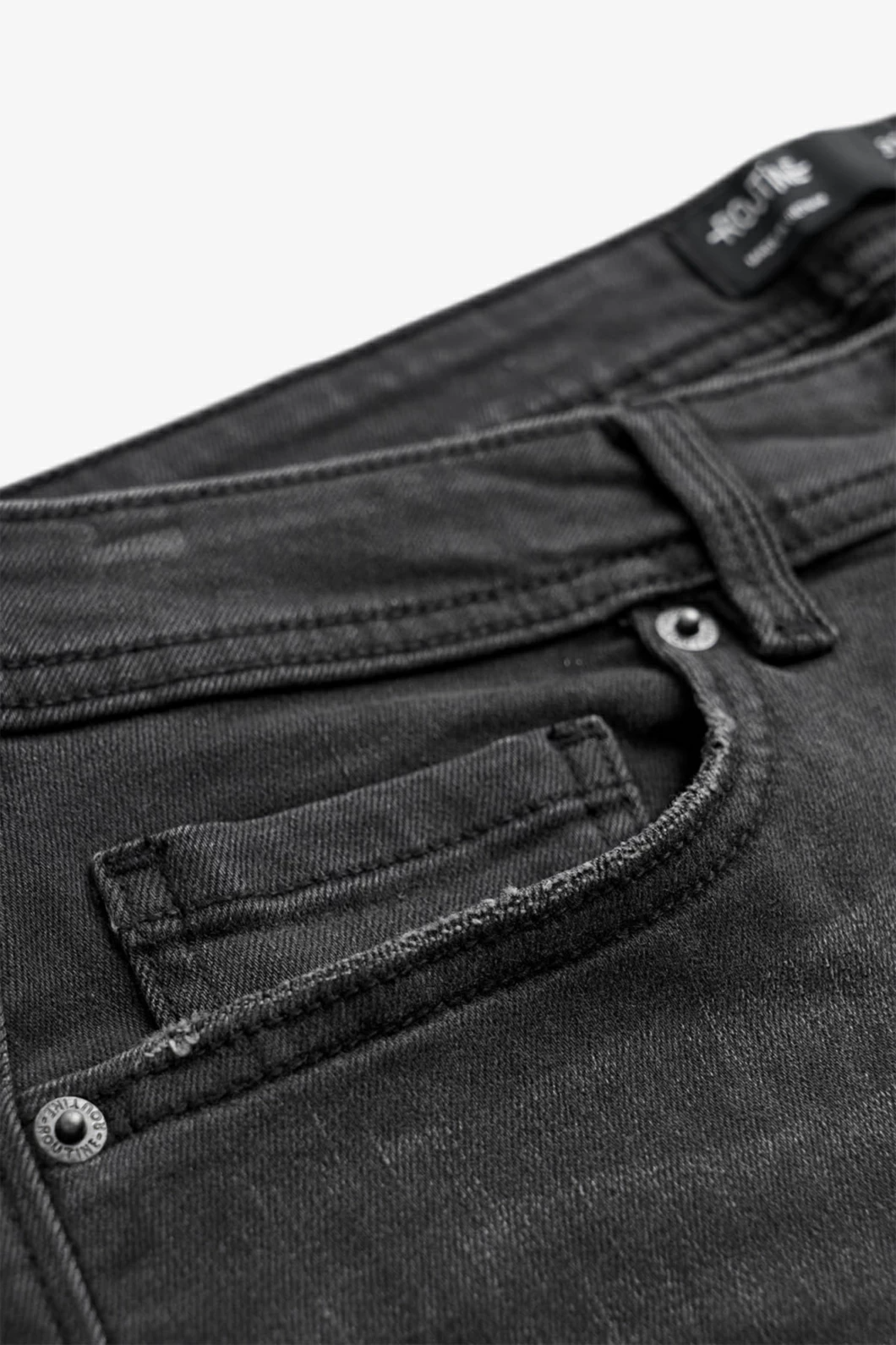 Quần Jean Nam Màu Xám Trơn Form Slim - ROUTINE 10S21DPA006CR2