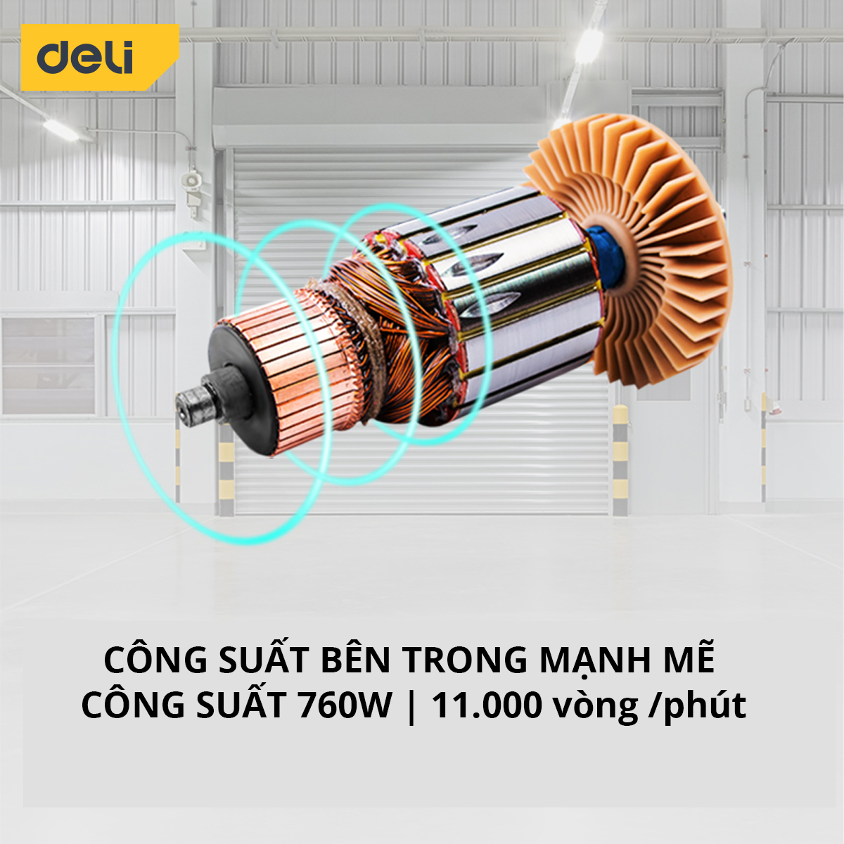 Máy Cắt Cầm Tay Mài Góc Deli Cao Cấp Chính Hãng - Công Suất 750W - Tốc Độ 11000 vòng/phút - An Toàn, Đa Dụng - DL96366