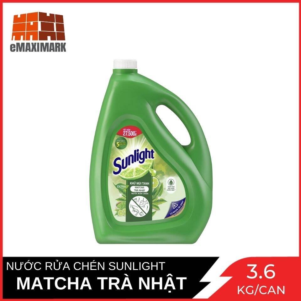 Nước rửa chén Sunlight Trà xanh( Khử mùi tanh) Can 3.6KG