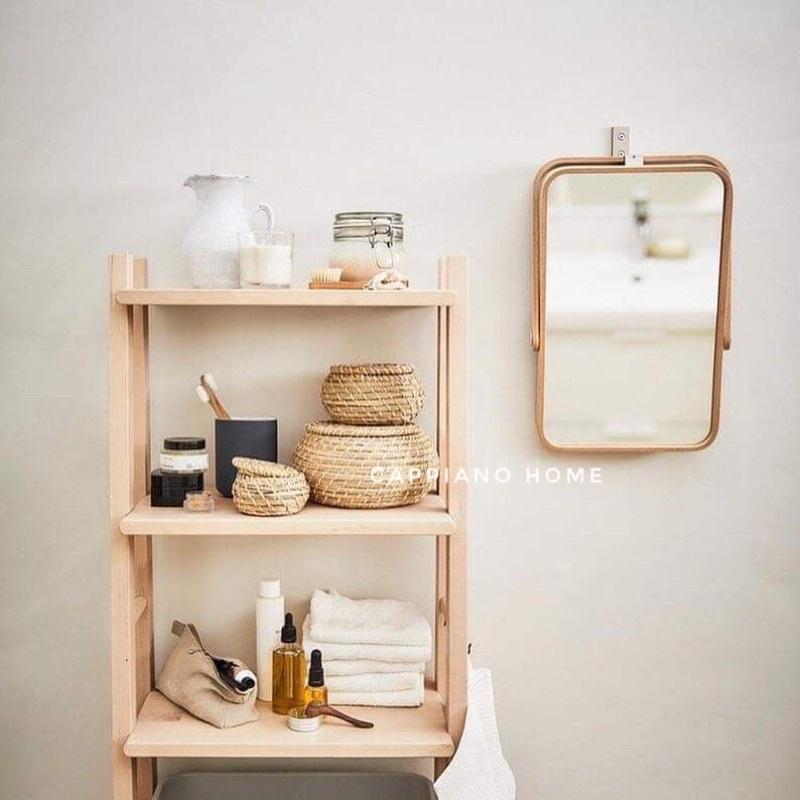 Bộ ba xiên cói tự nhiên, xiên âu tròn đựng đồ, xiên cói decor